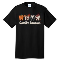 Cavity Season Funny Dental Halloween Teeth Dentist Tall T-Shirt