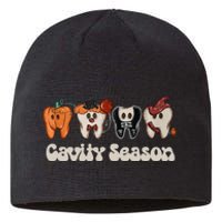 Cavity Season Funny Dental Halloween Teeth Dentist Sustainable Beanie