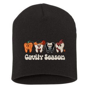 Cavity Season Funny Dental Halloween Teeth Dentist Short Acrylic Beanie