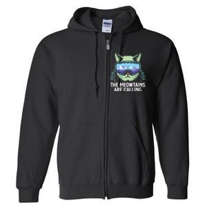 Cool Snowboard For Ski Lover Mountain Skier Full Zip Hoodie