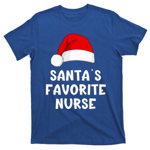 Christmas SantaS Favorite Nurse Funny Xmas Pajama Gift T-Shirt