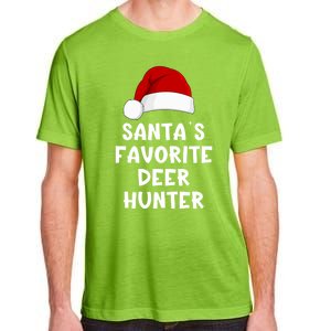 Christmas SantaS Favorite Deer Hunter Funny Xmas Pajama Meaningful Gift Adult ChromaSoft Performance T-Shirt