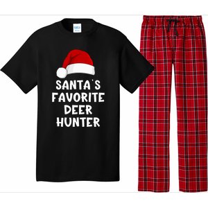 Christmas SantaS Favorite Deer Hunter Funny Xmas Pajama Meaningful Gift Pajama Set