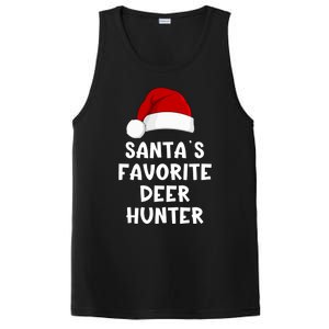 Christmas SantaS Favorite Deer Hunter Funny Xmas Pajama Meaningful Gift PosiCharge Competitor Tank