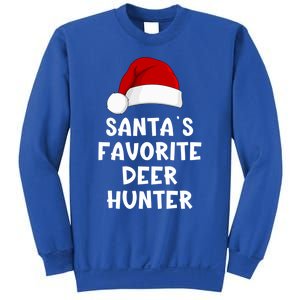 Christmas SantaS Favorite Deer Hunter Funny Xmas Pajama Meaningful Gift Sweatshirt