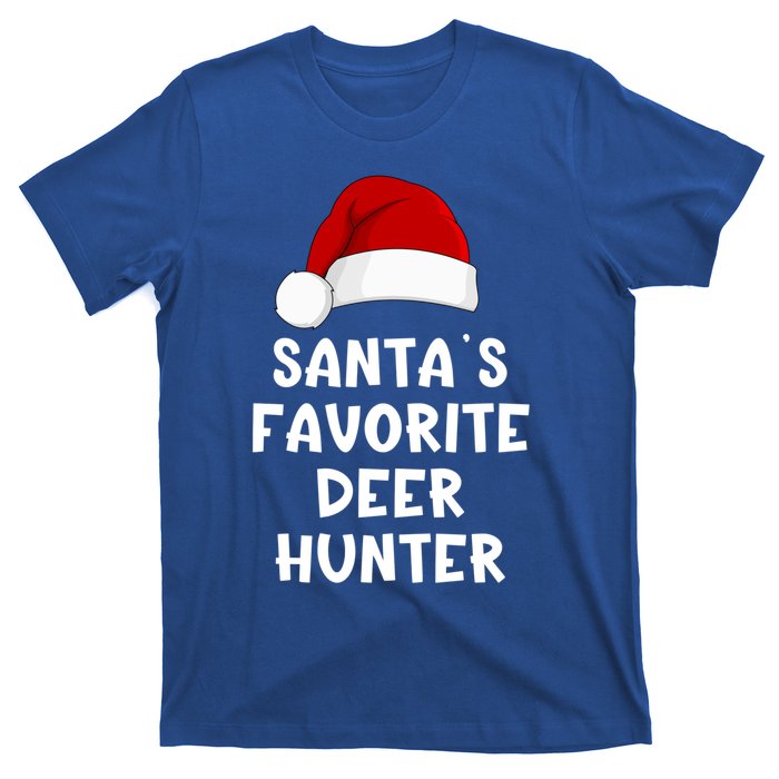 Christmas SantaS Favorite Deer Hunter Funny Xmas Pajama Meaningful Gift T-Shirt