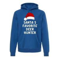 Christmas SantaS Favorite Deer Hunter Funny Xmas Pajama Meaningful Gift Premium Hoodie