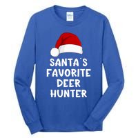 Christmas SantaS Favorite Deer Hunter Funny Xmas Pajama Meaningful Gift Tall Long Sleeve T-Shirt