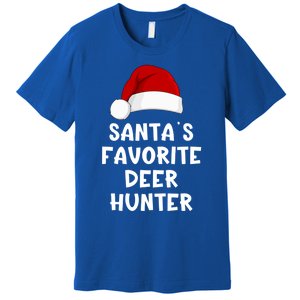 Christmas SantaS Favorite Deer Hunter Funny Xmas Pajama Meaningful Gift Premium T-Shirt