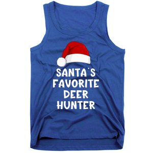 Christmas SantaS Favorite Deer Hunter Funny Xmas Pajama Meaningful Gift Tank Top