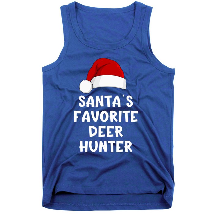 Christmas SantaS Favorite Deer Hunter Funny Xmas Pajama Meaningful Gift Tank Top