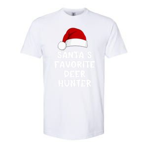 Christmas SantaS Favorite Deer Hunter Funny Xmas Pajama Meaningful Gift Softstyle CVC T-Shirt