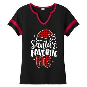 Christmas SantaS Favorite Ho Gift Ladies Halftime Notch Neck Tee