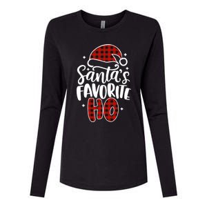 Christmas SantaS Favorite Ho Gift Womens Cotton Relaxed Long Sleeve T-Shirt