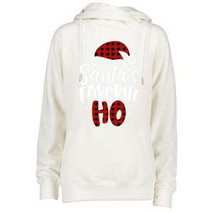 Christmas SantaS Favorite Ho Gift Womens Funnel Neck Pullover Hood