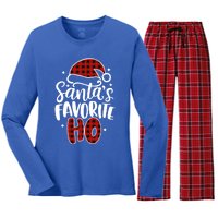 Christmas SantaS Favorite Ho Gift Women's Long Sleeve Flannel Pajama Set 