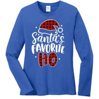 Christmas SantaS Favorite Ho Gift Ladies Long Sleeve Shirt