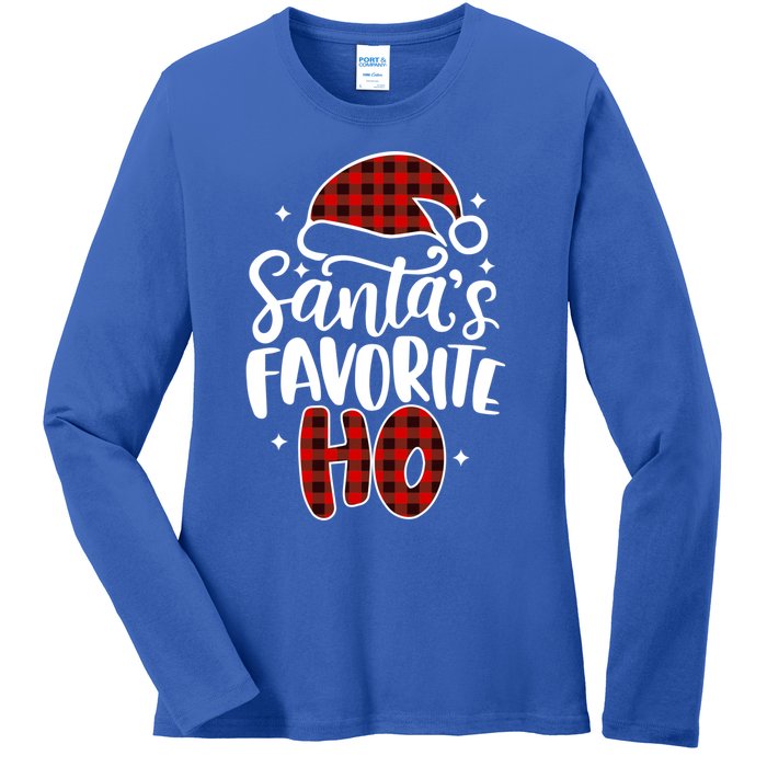 Christmas SantaS Favorite Ho Gift Ladies Long Sleeve Shirt