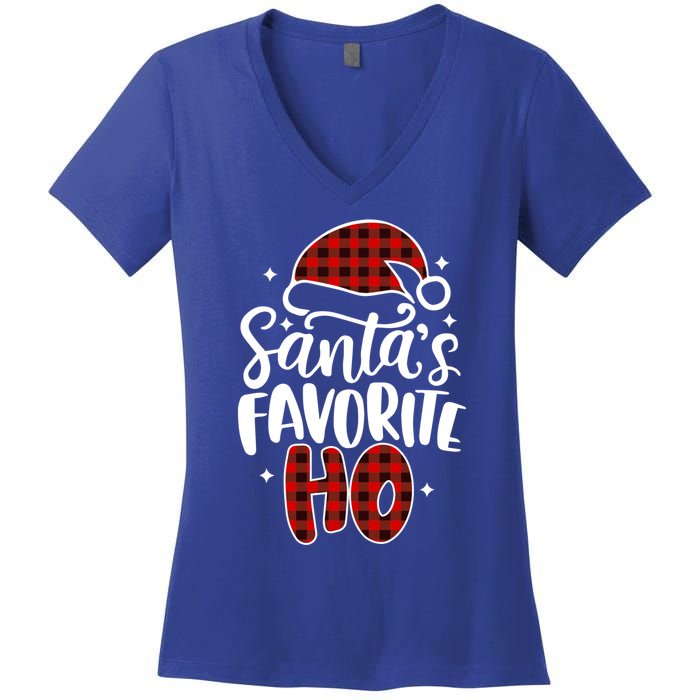 Christmas SantaS Favorite Ho Gift Women's V-Neck T-Shirt