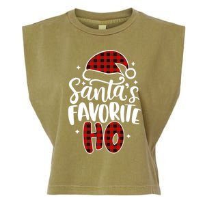 Christmas SantaS Favorite Ho Gift Garment-Dyed Women's Muscle Tee