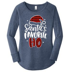 Christmas SantaS Favorite Ho Gift Women's Perfect Tri Tunic Long Sleeve Shirt