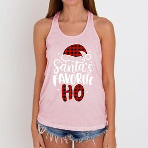 Christmas SantaS Favorite Ho Gift Women's Knotted Racerback Tank