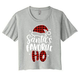 Christmas SantaS Favorite Ho Gift Women's Crop Top Tee