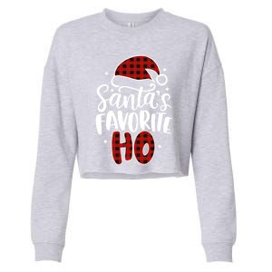 Christmas SantaS Favorite Ho Gift Cropped Pullover Crew