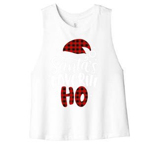 Christmas SantaS Favorite Ho Gift Women's Racerback Cropped Tank