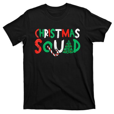 Christmas Squad Family Group Matching Shirts Funny Santa Elf T-Shirt