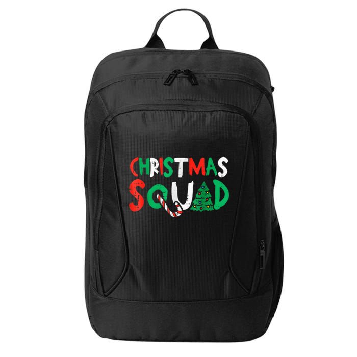 Christmas Squad Family Group Matching Shirts Funny Santa Elf City Backpack