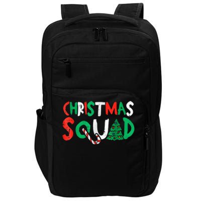 Christmas Squad Family Group Matching Shirts Funny Santa Elf Impact Tech Backpack