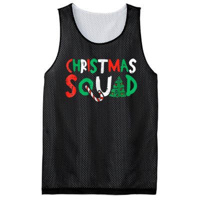 Christmas Squad Family Group Matching Shirts Funny Santa Elf Mesh Reversible Basketball Jersey Tank