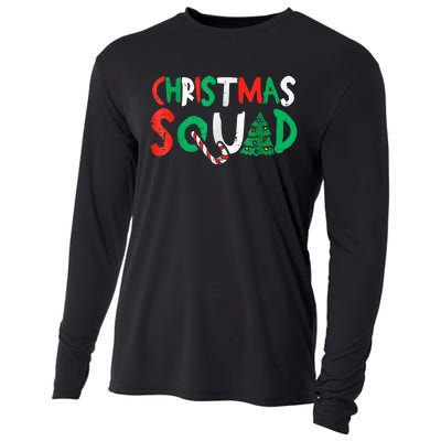 Christmas Squad Family Group Matching Shirts Funny Santa Elf Cooling Performance Long Sleeve Crew