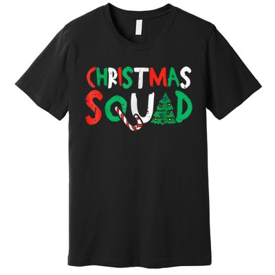 Christmas Squad Family Group Matching Shirts Funny Santa Elf Premium T-Shirt