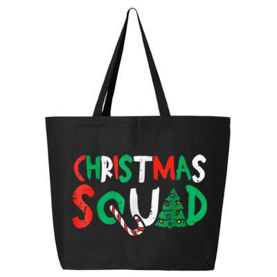 Christmas Squad Family Group Matching Shirts Funny Santa Elf 25L Jumbo Tote