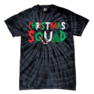 Christmas Squad Family Group Matching Shirts Funny Santa Elf Tie-Dye T-Shirt