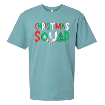 Christmas Squad Family Group Matching Shirts Funny Santa Elf Sueded Cloud Jersey T-Shirt