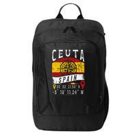 Ceuta Spain Flag Gps Coordinates Of Ceuta City Backpack