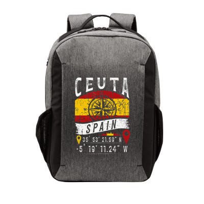 Ceuta Spain Flag Gps Coordinates Of Ceuta Vector Backpack