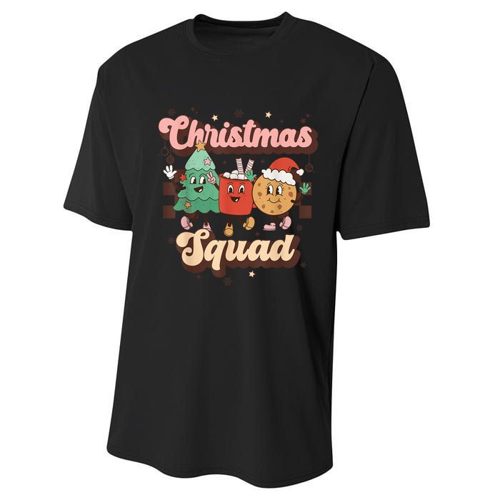 Christmas Squad Funny Family Matching Shirt Retro Christmas Performance Sprint T-Shirt