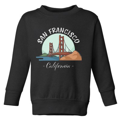 California San Francisco Gift Golden Gate Bridge Souvenir Toddler Sweatshirt