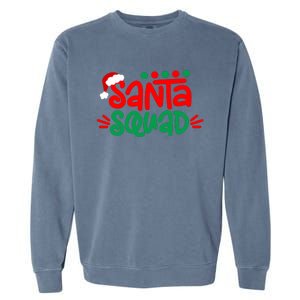 Christmas Squad Family Matching Xmas Santa Squad Garment-Dyed Sweatshirt