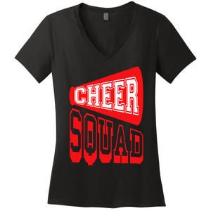 Cheer Squad Funny Cheerleader Cheering Cheerdancing Outfit Women's V-Neck T-Shirt