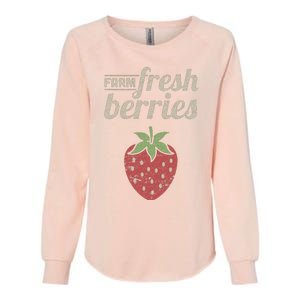 Cute Strawberry Farm Funny Strawberry Farming Womens California Wash Sweatshirt