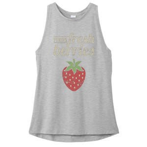 Cute Strawberry Farm Funny Strawberry Farming Ladies PosiCharge Tri-Blend Wicking Tank