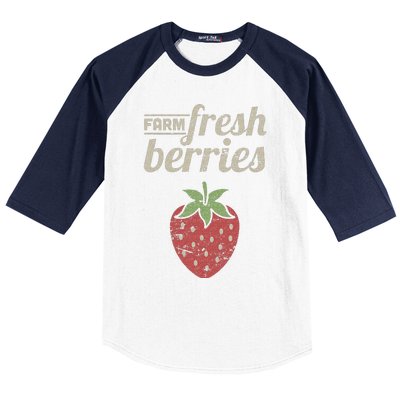 Cute Strawberry Farm Funny Strawberry Farming Baseball Sleeve Shirt