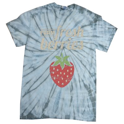 Cute Strawberry Farm Funny Strawberry Farming Tie-Dye T-Shirt