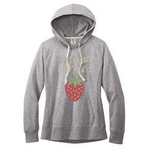 Cute Strawberry Farm Funny Strawberry Farming Women's Fleece Hoodie