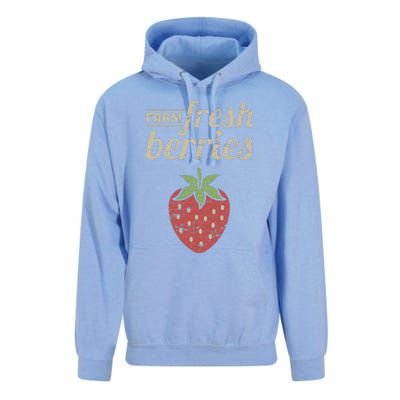 Cute Strawberry Farm Funny Strawberry Farming Unisex Surf Hoodie